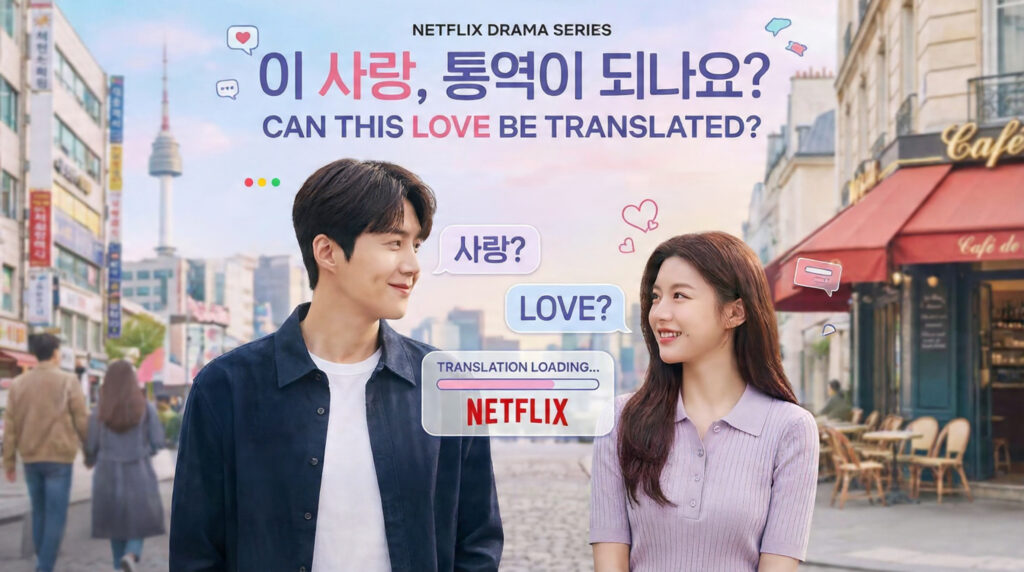 generated teaser poster for Netflix's new Korean romantic comedy series Can This Love Be Translated